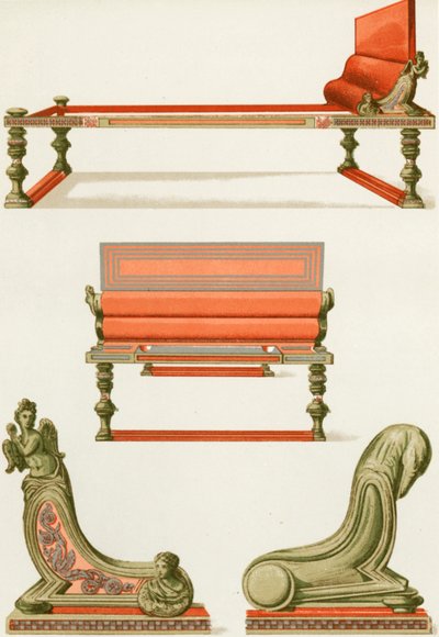 Bronze furniture from Pompeii by P. Sellier